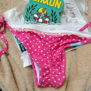 Dixxon Pink Polka Dot Women's Swim Bottom